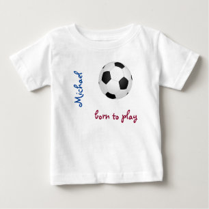 Geboren Fußball spielen Persönliche Bezeichnung Ni Baby T-shirt