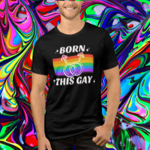 Geboren Gay Regenbogen Mars Tri-Blend Shirt