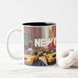 Geboren & gebraten: New York City Zweifarbige Tasse