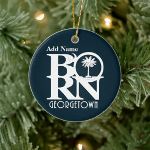 GEBOREN Georgetown SC Individualisierbare Einricht Keramik Ornament