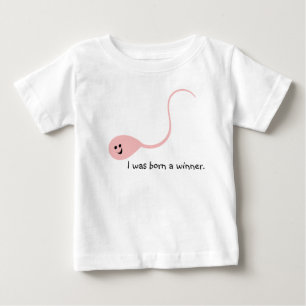 Geboren Gewinner Pink Funny Baby T - Shirt