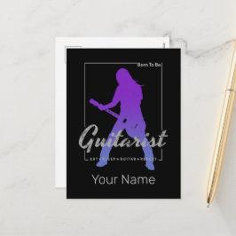 Geboren, Gitarrist für Musiker und Bandmitglied zu Feiertagspostkarte