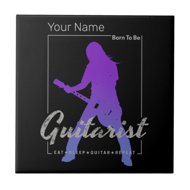 Geboren, Gitarrist für Musiker und Bandmitglied zu Fliese (Vorderseite)