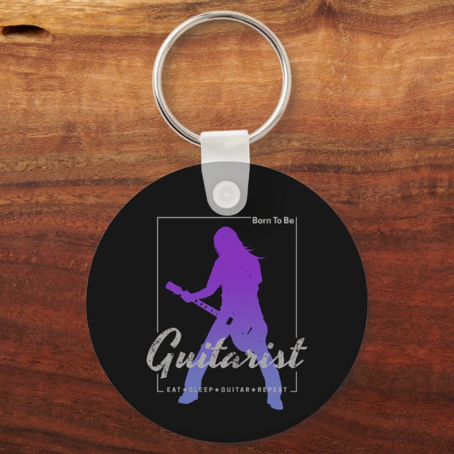 Geboren, Gitarrist für Musiker und Bandmitglied zu Schlüsselanhänger (Vorderseite)
