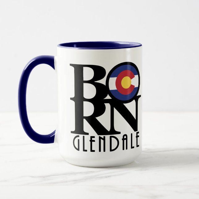 GEBOREN Glendale Colorado 15oz Tasse (Links)