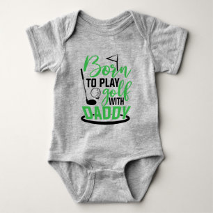 Geboren Golf mit Daddy/Golf spielen Baby Strampler