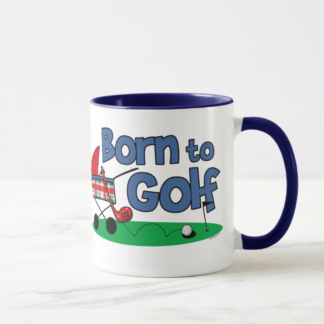 Geboren Golf zu spielen Tasse (Rechts)