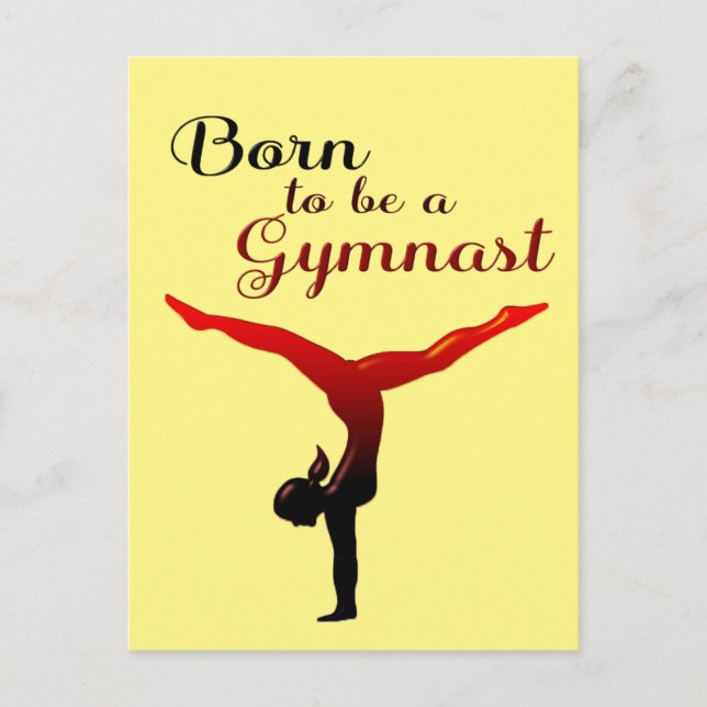 Geboren, Gymnast zu sein Postkarte (Vorderseite)