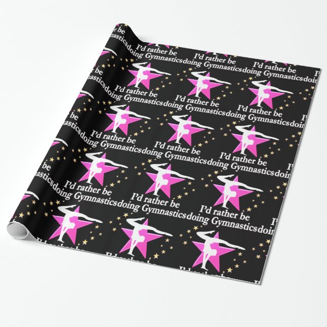 GEBOREN GYMNASTIK GESCHENKPAPIER (Ungerollt)