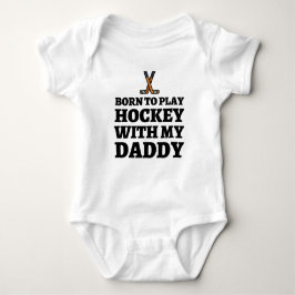 Geboren Hockey / Daddys Future Hockey Buddy spiele Baby Strampler