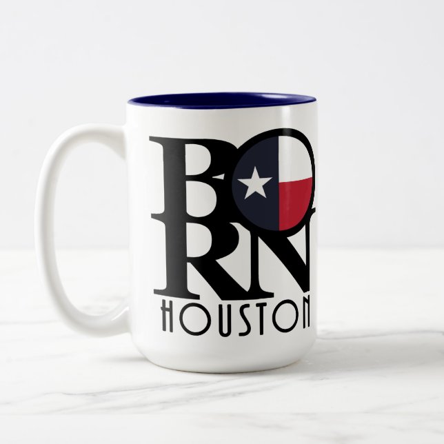 GEBOREN Houston 15oz Zweifarbige Tasse (Links)