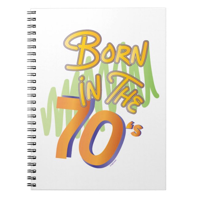 Geboren im 70er Cooles Old AgeFun Notizblock (Vorderseite)