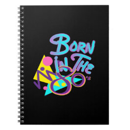 Geboren im 80er Cooles Zeitalter Notizblock