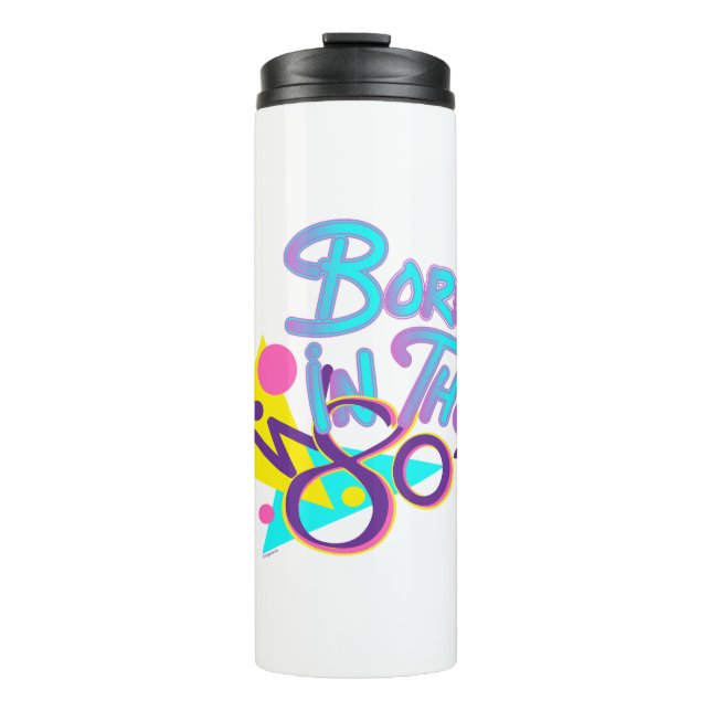 Geboren im 80er Cooles Zeitalter Thermosbecher (Vorderseite)