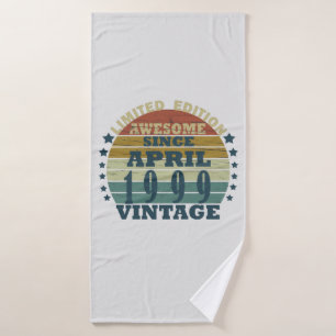 Geboren im April 1999 Vintager Geburtstag Badehandtuch