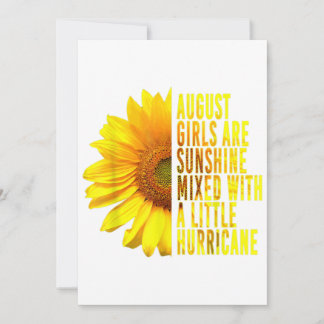 Geboren im August Weibchen Geburtstag Sonnenblume Einladung