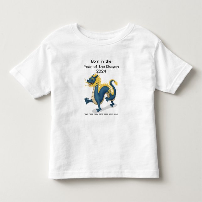 Geboren im Drachenjahr 2024 Kleinkind T-shirt (Vorderseite)