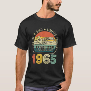 Geboren im Februar 1965 57 Jahre T-Shirt Vintag 57