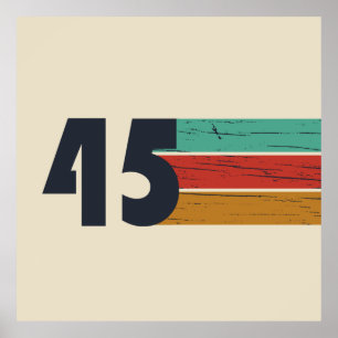 Geboren im Jahr 1945 Vintage 80. Geburtstagsgesche Poster