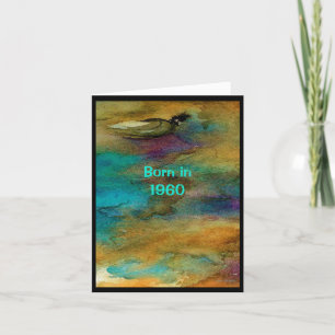 Geboren im Jahr 1960 Geburtstagsspass Karte