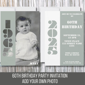 Geboren im Jahr 1965 Foto 60. Geburtstagsparty Ein Einladung