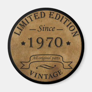 Geboren im Jahr 1970 Vintage-Geburtstag Magnet