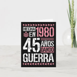 Geboren im Jahr 1980 Krieg 45 Jahre 45 Geburtstags Karte
