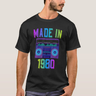 Geboren im Jahr 1980 Vintag Retro 40 Jahre alt 40  T-Shirt