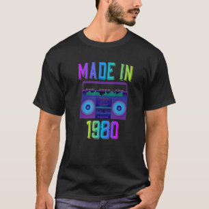 Geboren im Jahr 1980 Vintag Retro 40 Jahre alt 40 T-Shirt