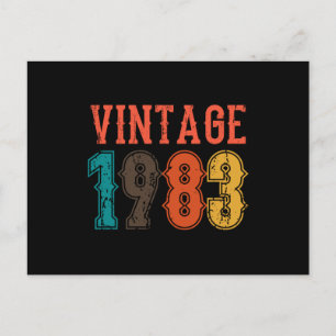 GEBOREN IM JAHR 1983 Geburtstag VINTAGEN Männer Postkarte