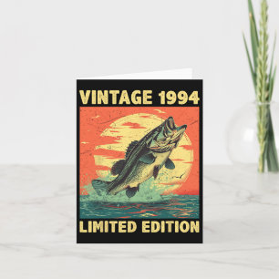 Geboren im Jahr 1994 Fischerei Fischfisch Geburtst Karte