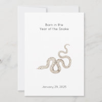 "Geboren im Jahr der Schlange" Kinderankündigung