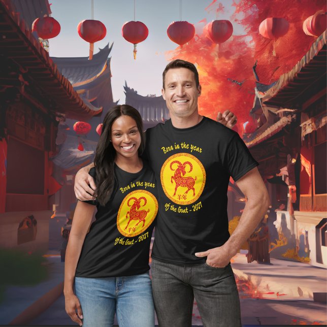 Geboren im Jahr des chinesischen Neujahrs der Zieg T-Shirt (Von Creator hochgeladen)