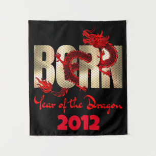 Geboren im Jahr des Drachen 2024, 2012, 2000, 1988 Wandteppich