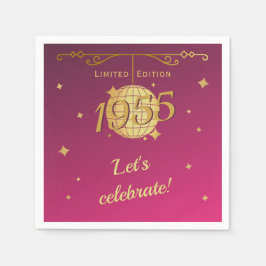 Geboren im Jahre 1955 70. Geburtstagsgeschmack Ros Serviette