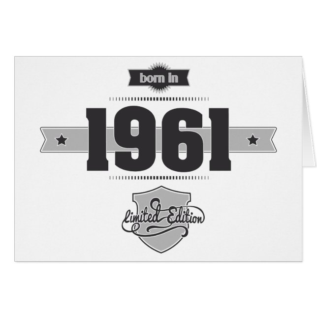Geboren im Jahre 1961 (Dark&Lightgrey) (Vorderseite (Horizontal))