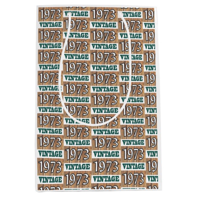 Geboren im Jahre 1973 Mittlere Geschenktüte (Vorderseite)