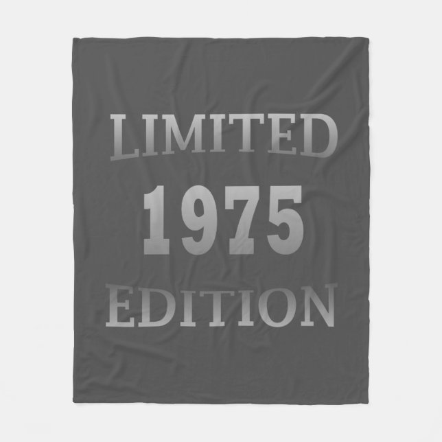 Geboren im Jahre 1975, limitierte Auflage 50. Gebu Fleecedecke (Vorderseite)