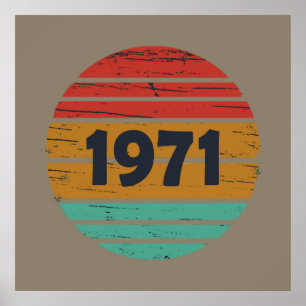 Geboren im Jahrgang 1971 zum Geburtstag Poster