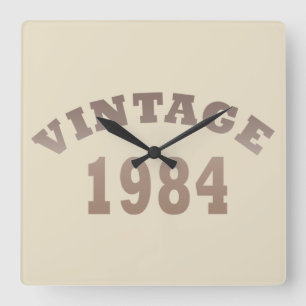Geboren im Jahrgang 1984 Geburtstag Quadratische Wanduhr