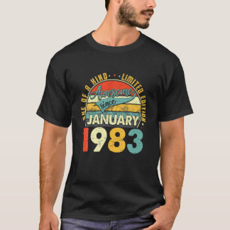Geboren im Januar 1983 39. Geburtstagsgeschenk Ret T-Shirt