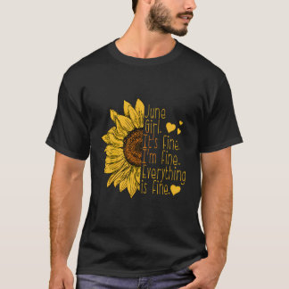 Geboren im Juni Sonnenblume Geburtstagsgeschenk Fr T-Shirt
