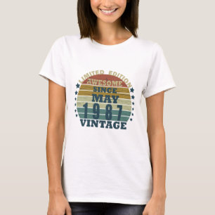 geboren im Mai 1987 Vintager Geburtstag T-Shirt