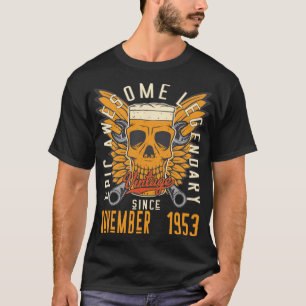 Geboren im November 1953 Vintager Geburtstag T-Shirt