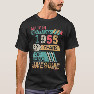 Geboren im November 1955 glücklich Geburtstag 67 J T-Shirt