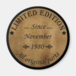 geboren im November 1980 Vintager Geburtstag Magnet