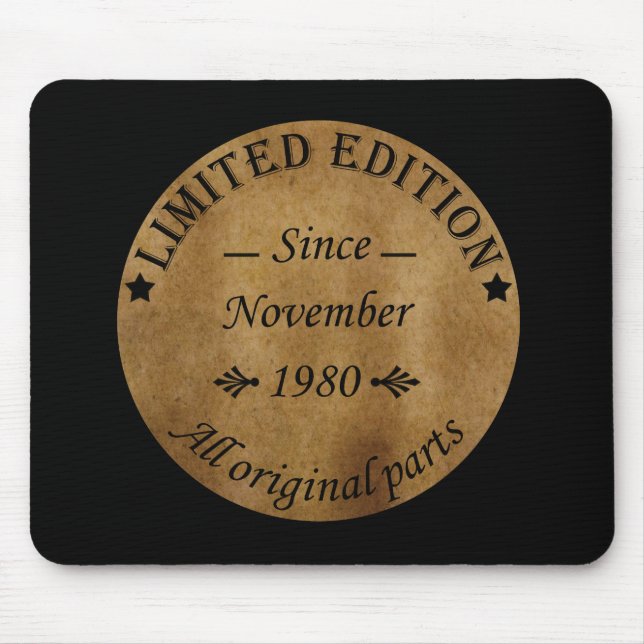 geboren im November 1980 Vintager Geburtstag Mousepad (Vorne)