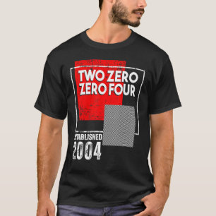 Geboren im oder Vintag 2004 für Männer Frauen T-Shirt