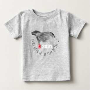 Geboren im OX Chinese New Year 2021 Baby T-Shirt