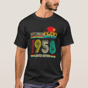 Geboren Im September 1958 Vintag 64. Geburtstag 64 T-Shirt